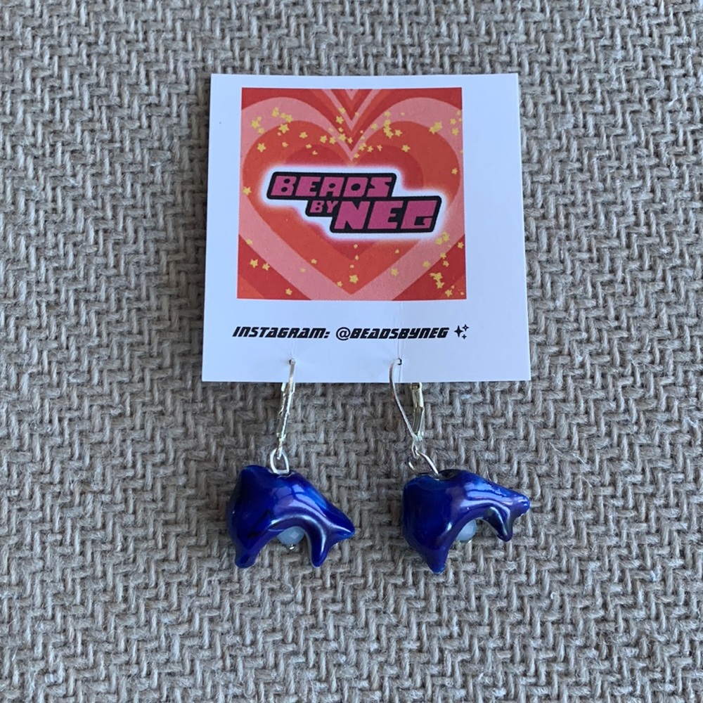 Dolphin 🐬 Earrings - Picture 1 of 1